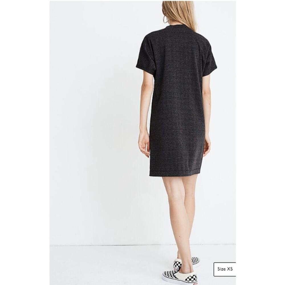Madewell Mockneck Tee Dress in Glen Plaid AB367 // M - Picture 4 of 12